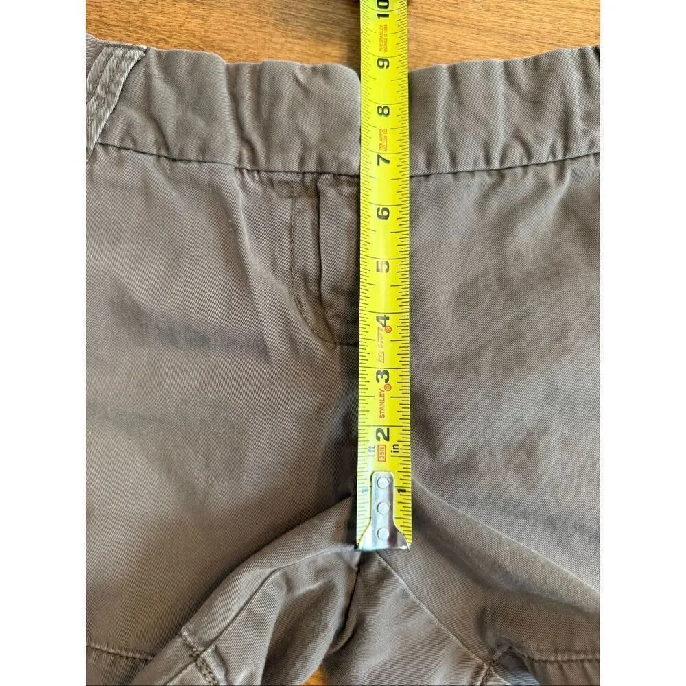 J. Crew Women's City Fit Classic Twill 100% Cotton Chino Shorts Brown Size 4